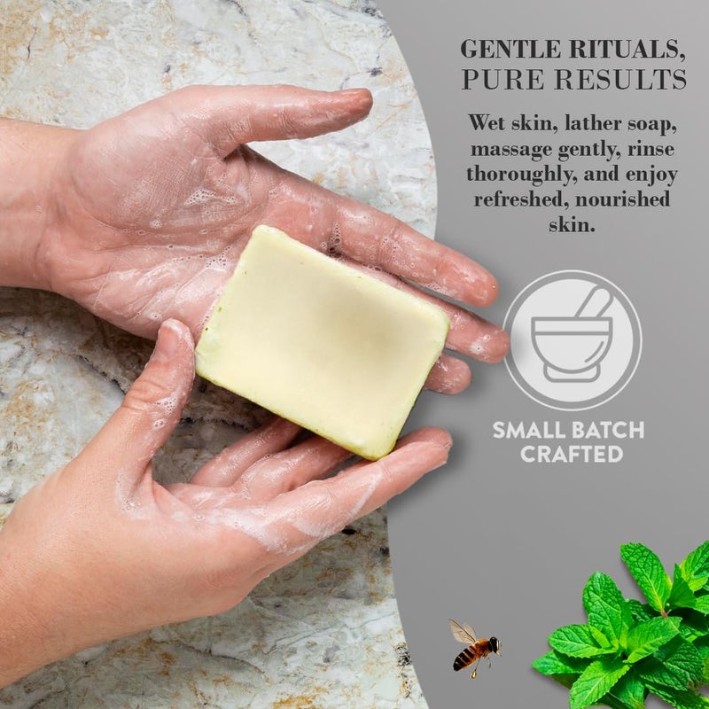 Marvelouskin Spearmint Tallow Soap â€“ Smooth, Sweet Mint Bar Made with Grass-Fed Tallow & Organic Spearmint Essential Oil â€“ Naturally Refreshing â€“ 3 Pack - Image 4